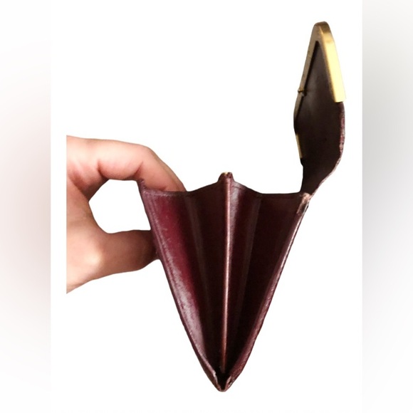 Louis Vuitton Sarah Wallet Rossmore Rouge Fauviste Vernis Portefeuille Gold Trim - Picture 9 of 16